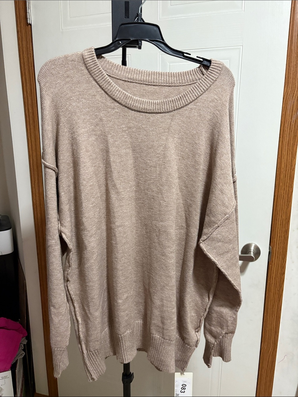 HALARA Taupe Crewneck Sweater - Lightweight Neutral Pullover